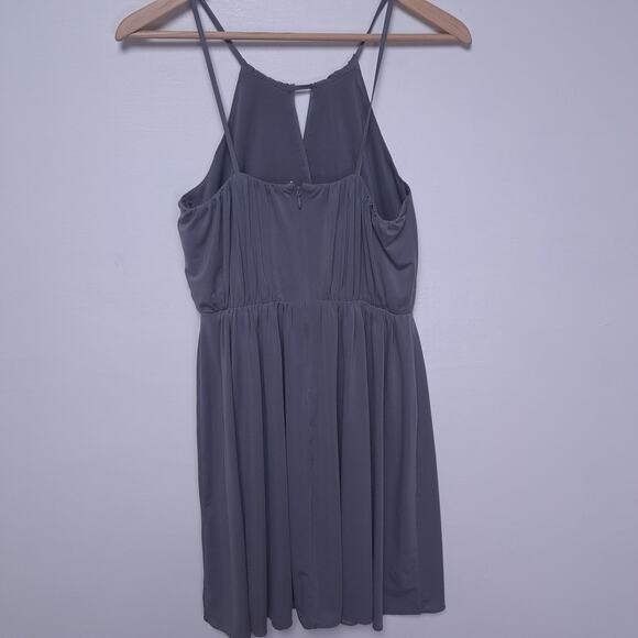 J Crew Gray Short Sleeveless Mini Dress Spaghetti Straps 2 - Picture 4 of 7